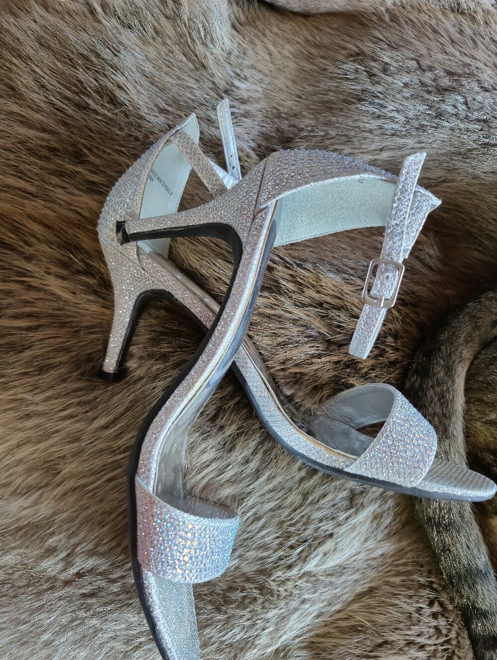 Vintage 90s Y2k Sparkley "Vegas" Heels By Pierre Dumas Size 7m